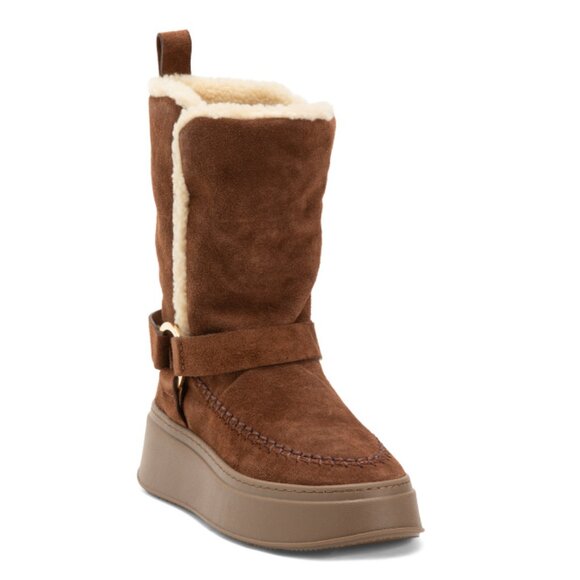 ODISSI Cigar Suede Suki Cozy Booties - Picture 1 of 2